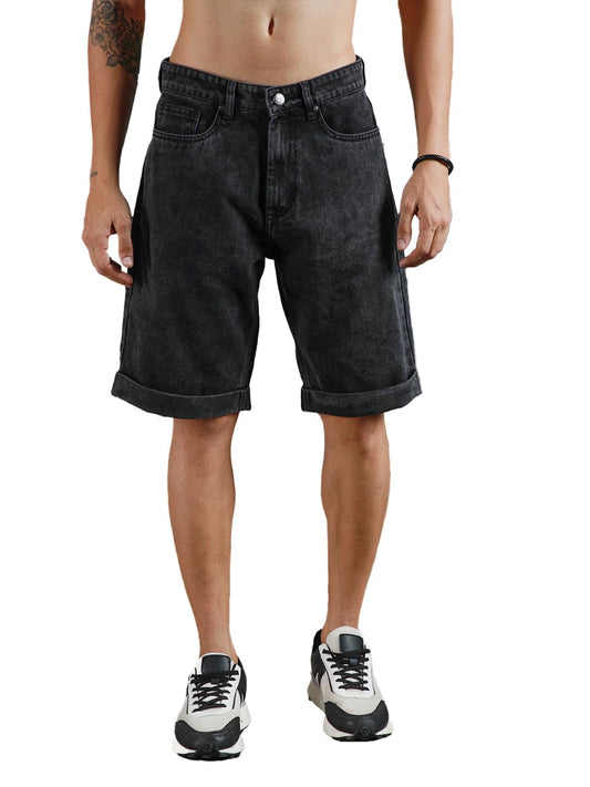 High Star MenS Regular Shorts (Hsmdts2402_Black