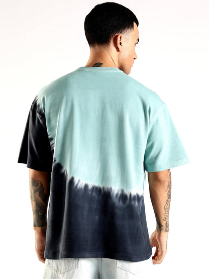 ADRO Trendy Oversized Baggy Fit Drop Shoulder Tshirt in Tie & Dye Style | French Terry Cotton Heavy Fabric Crew Neck T Shirt for