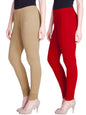 Lyra Cotton Premium Churidar Leggings For Women (Pack Of 2)