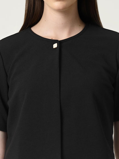 Style Quotient Women Black Knit Shrug