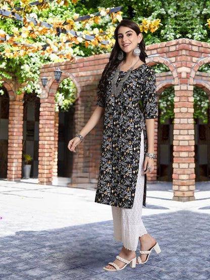 Pinkmint Crepe Printed Kurti For Womens College Wear Kurti Festival Wear Kurti For Women (Pack Of 5)