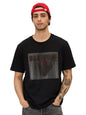 The Souled Store Official D&W: Dual Design Men and Boys Short Sleeves Round Neck Black Regular Fit Cotton T-Shirts
