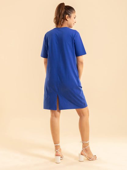 Nykd All Day Heart On My Sleeve Dress- Dress, Nyle102, Bright Cobalt