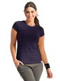 Lyra WomenS Printed Striper Round Neck Regular Fit Cotton T-Shirt