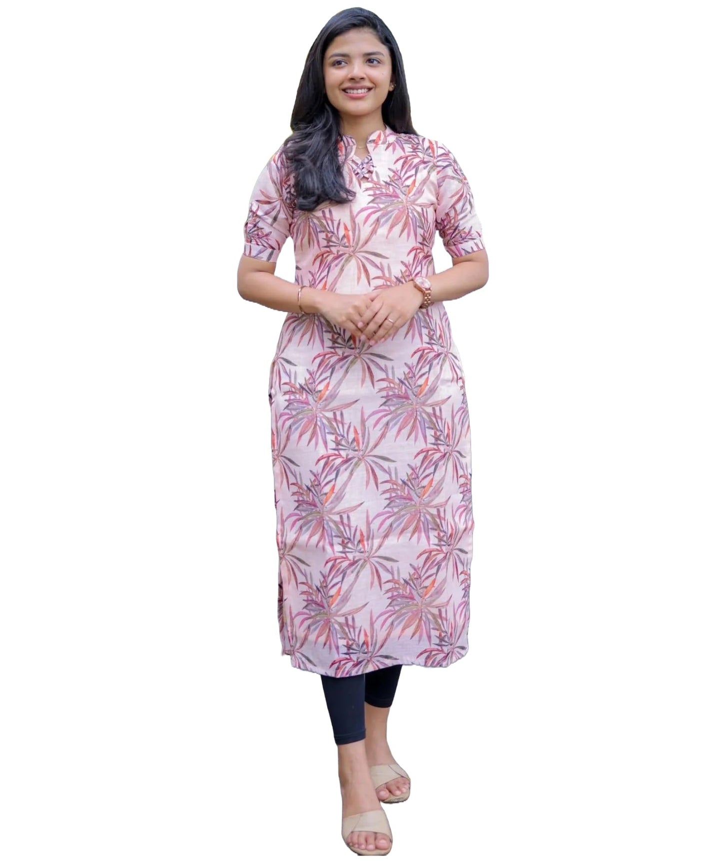 ANNI DESIGNER Women's Rayon Viscose Straight Printed Kurta