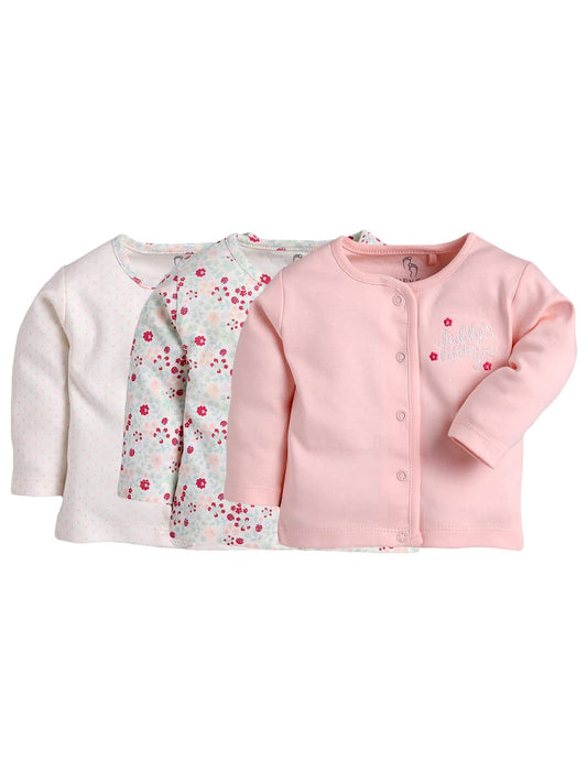 Baby Go Full Sleeve Set Of 3 Tees Combo For Baby Girls