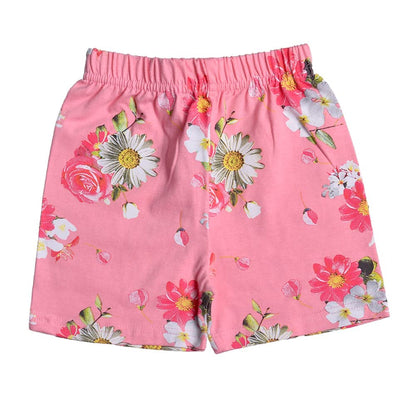 T2F Girls Cotton Printed Shorts(Pack of 5), Assorted, 11-12 Years