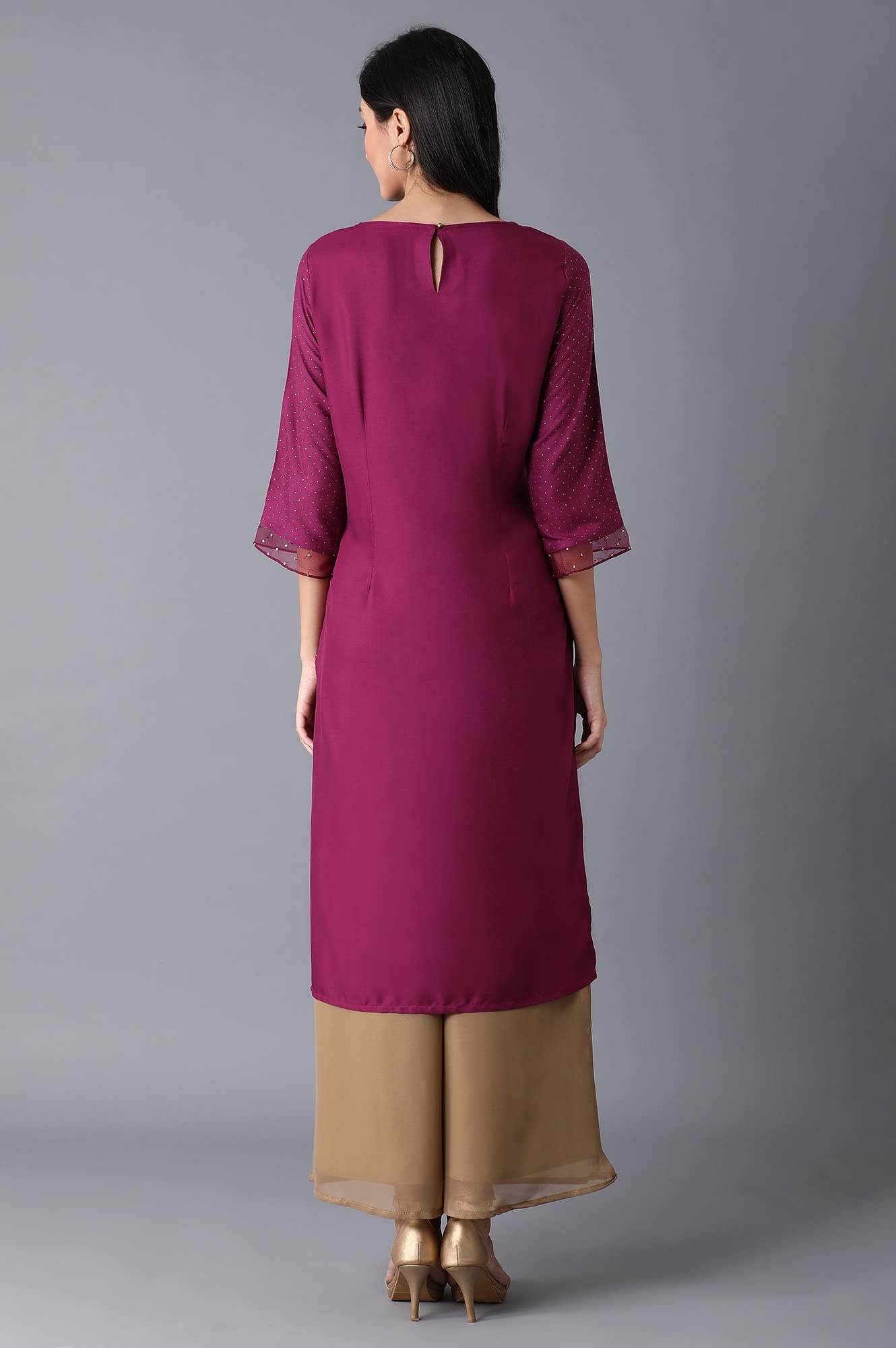 W For Woman WomenS Viscose Regular Kurta (22Few14107