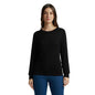 Pepe Jeans Black Honeycomb Structure Full Sleeve Flat Knit Top