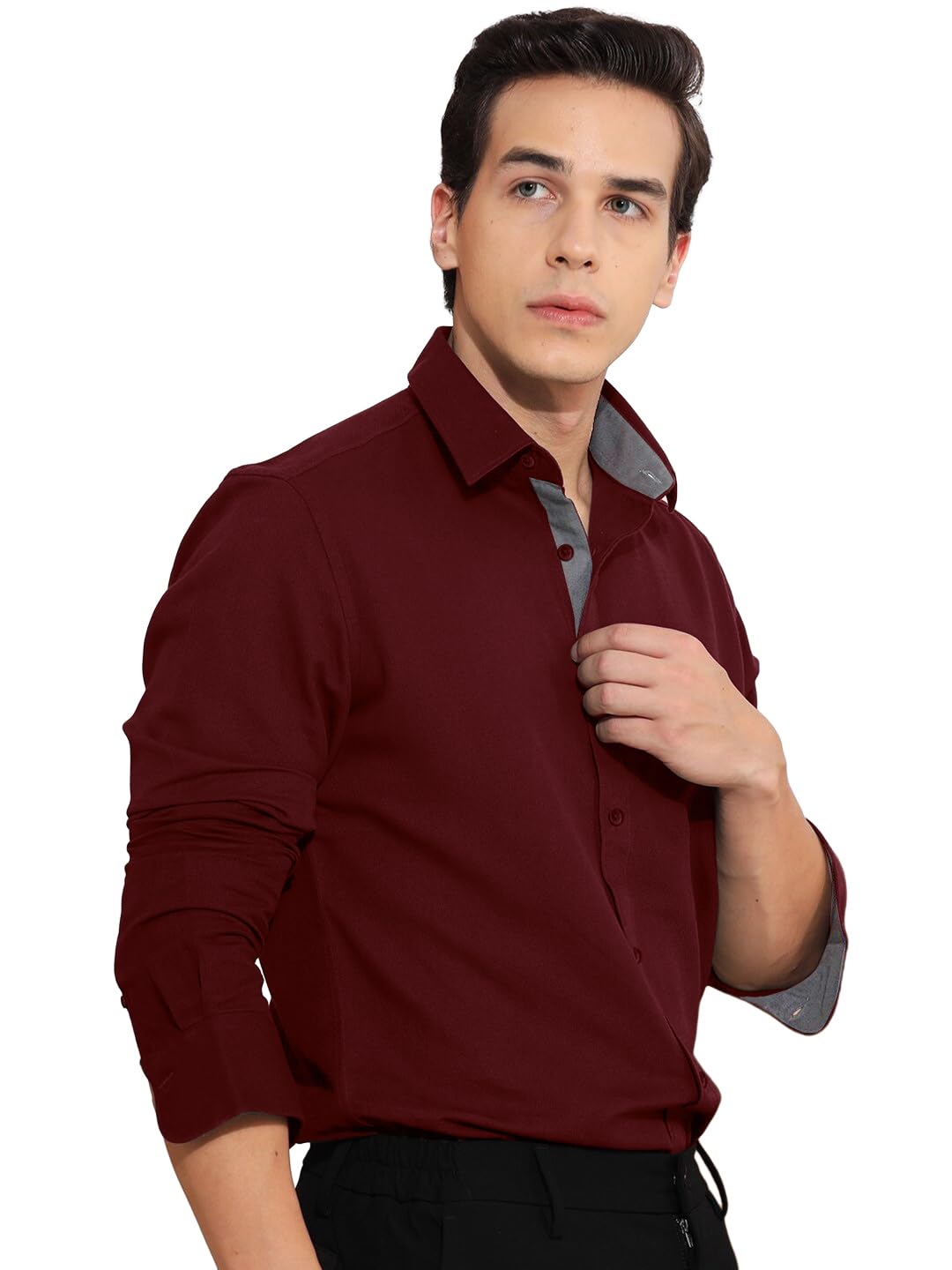 Pinkmint Men Shirt l Cotton Mens Shirt l Long Sleeve Shirt l Formal l Casual Regular Fit Shirt