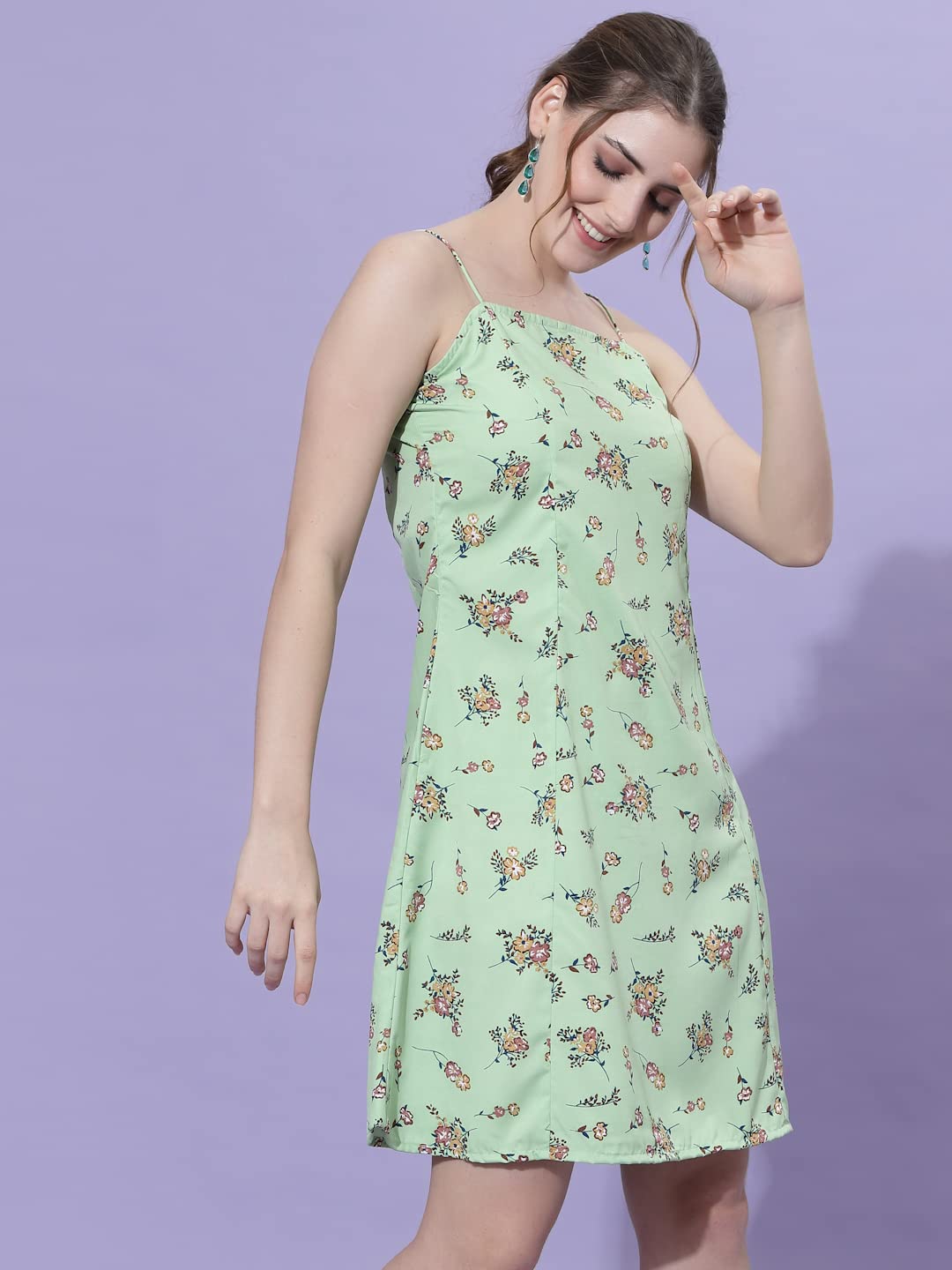 Oomph! WomenS Western & Fusion Wear Dresses For Women, Green - Md523