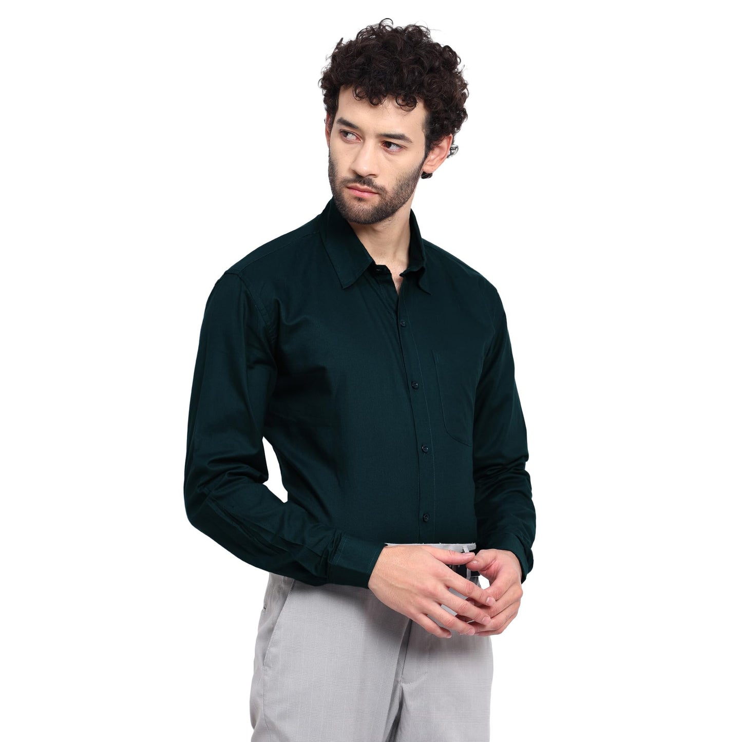 Tee Projekt Premium Plain Cotton Shirt for Men | Cotton Shirt | Casual Shirt | Solid Shirt | Full Sleeves | Formal Shirt (SFA-ST