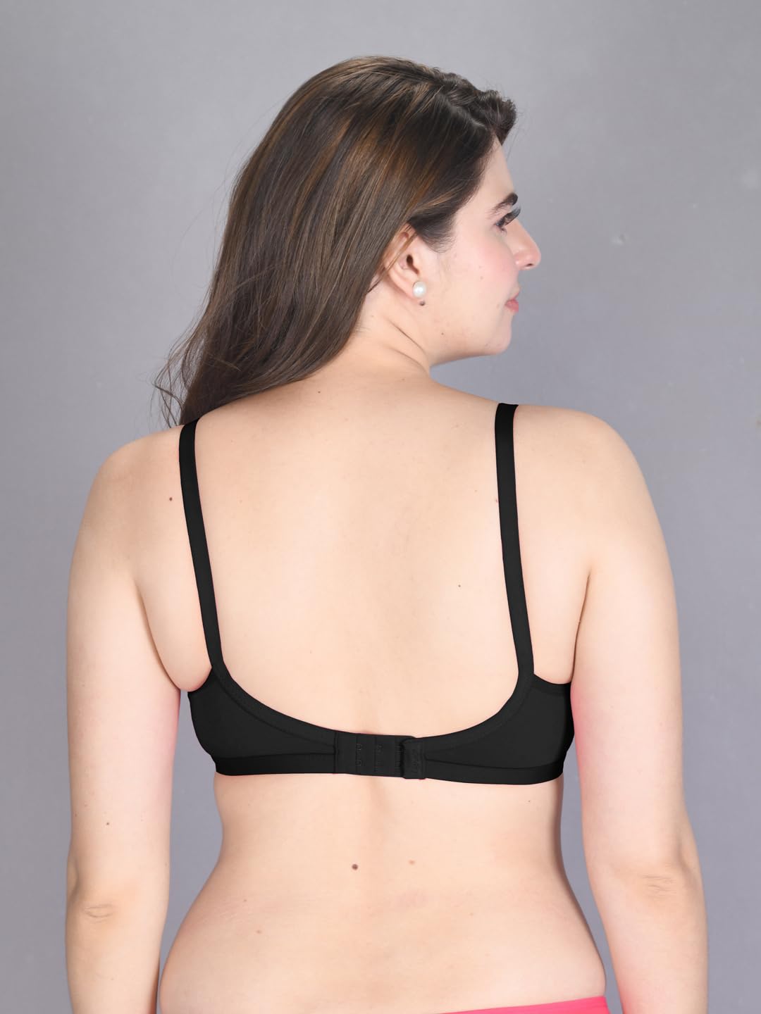 Lux Venus Comfortable Tees Bra With Adjustable Strap Black