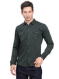 Shasmi Mens Double Pocket Cotton Shirt | Formal | Office Wear | Plain | Full Sleeve - Slim Fit Shirt for Men | Shirt for Men |