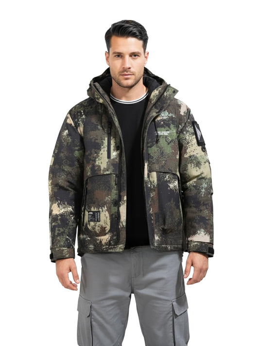 The Indian Garage Co Mens Regular Fit Long Sleeves Hooded Printed Hoodie