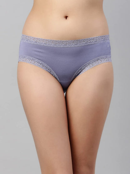 Enamor MH01 Modal Hipster Panties for Women Pack of 2, Full Coverage Mid Waist, Antimicrobial & Stain Release Technology | Color