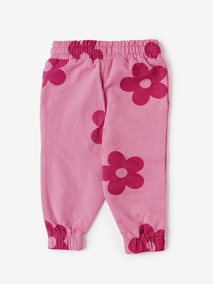 The Souled StoreTSS Originals: Pink FloraGirls Cotton Joggers
