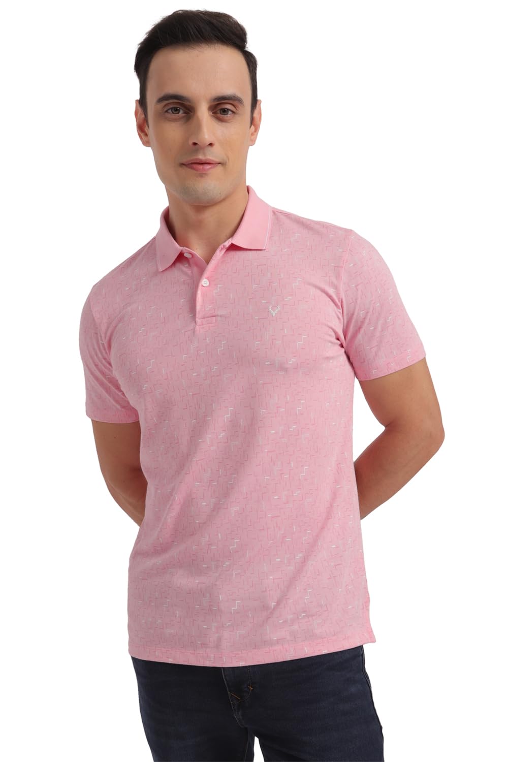Allen Solly Men Printed Cotton Half Sleeve Short Sleeve Polo Shirt