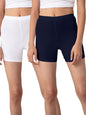 Nykd (Nyp083 Po2 Cotton Stretchable Cycling Shorts For Women | High Waist Shorties With Full Coverage & Concealed Waistband | Id
