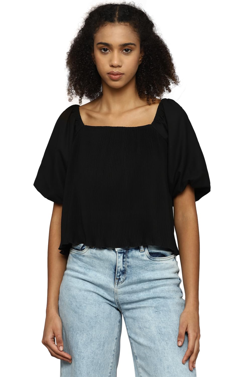 Allen Solly Women Solid Casual Polyester Half Sleeve Short Sleeve Shirt