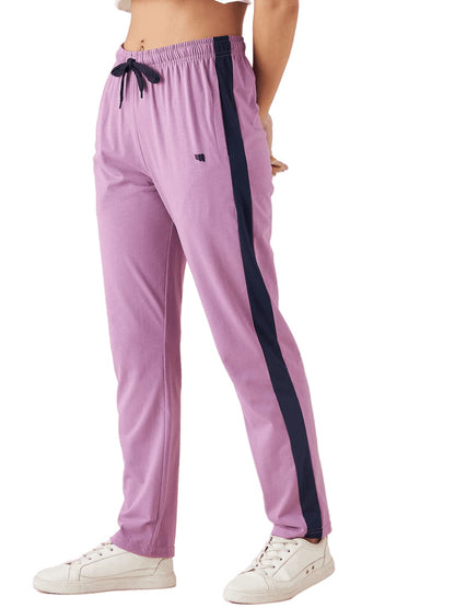 Modeve Striped Women Pink Track Pant