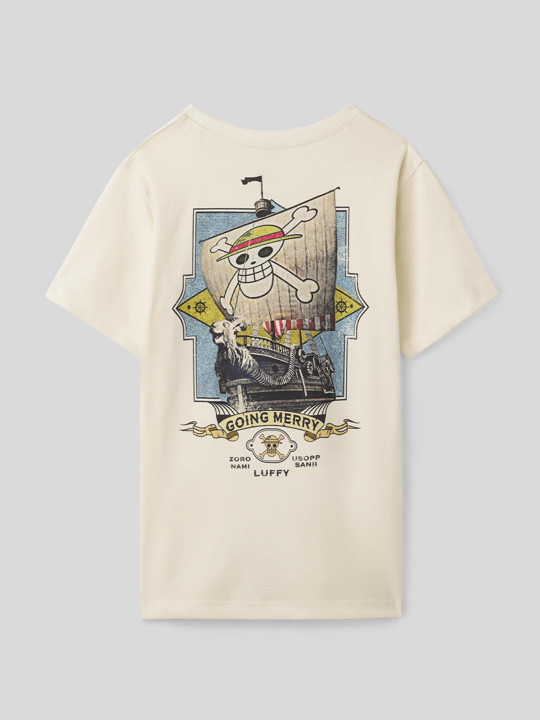The Souled Store Official One Piece: Merry Crew Young Boys Short Sleeve Round Neck Graphic Printed Regular Fit Cotton T-Shirts W