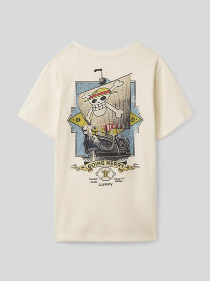 The Souled Store Official One Piece: Merry Crew Young Boys Short Sleeve Round Neck Graphic Printed Regular Fit Cotton T-Shirts W