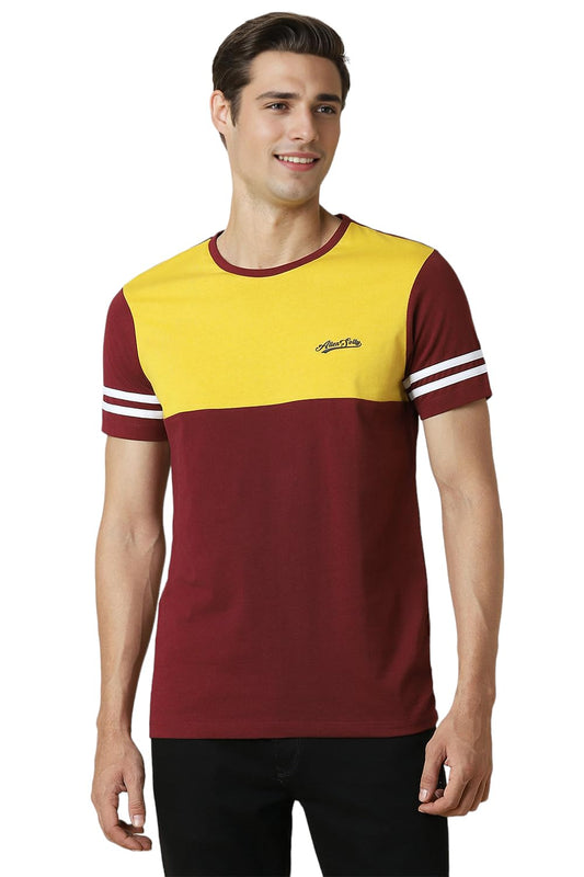 Allen Solly Men Regular Fit Casual Half Sleeve Short Sleeve Crew Neck T-Shirt