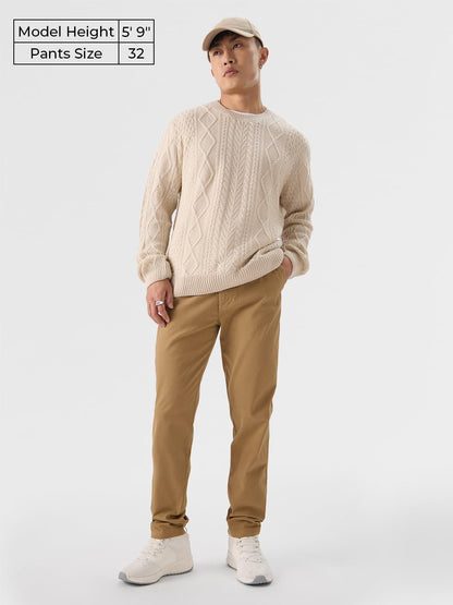 The Souled Store Solids: Warm Khaki Chino Pants