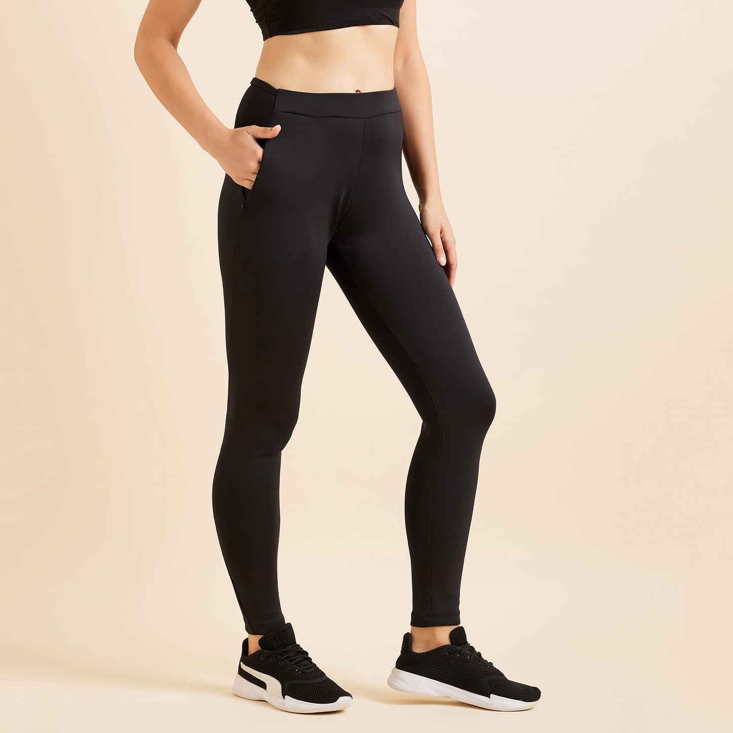 Sweet Dreams Womens Relaxed Casual Pants (LP-3908GV_Black