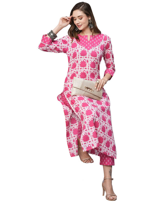ANNI DESIGNER Women's Polycotton Kurta with Pant