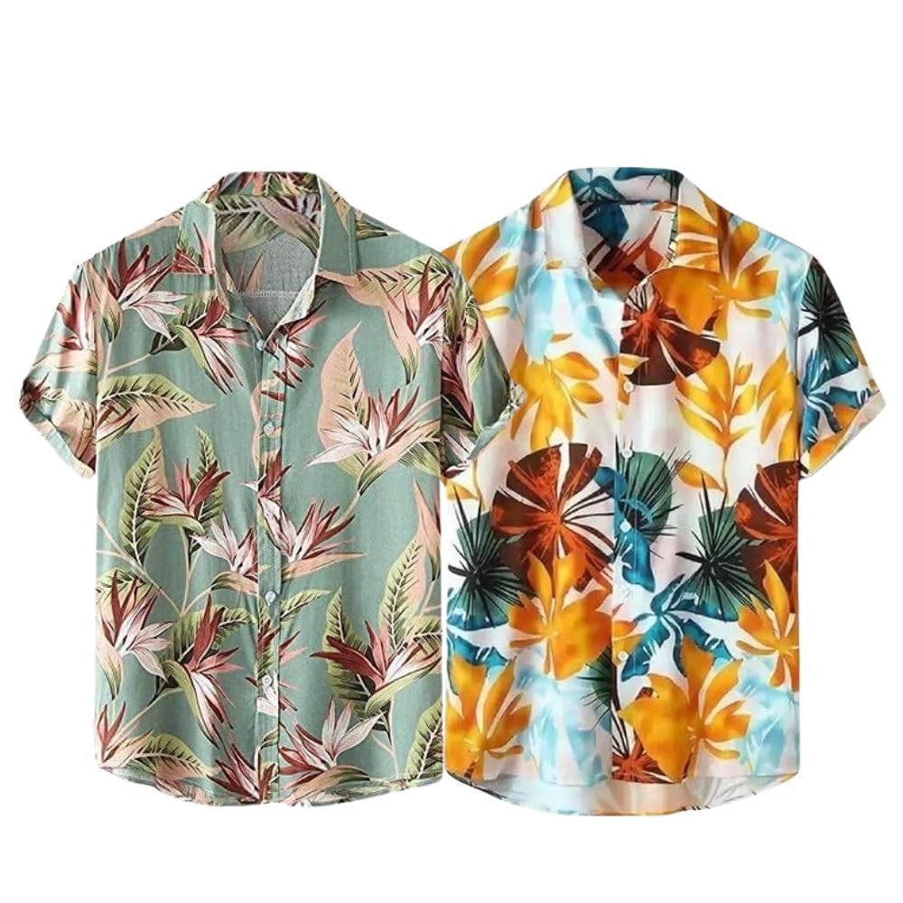 Leriya Fashion MenS Casual Cotton Shirt  Button Down Summer ShirtS For Men | Lightweight Textured Fabric | Perfect For Daily &
