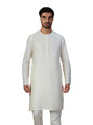 Manyavar MenS Kurta, Full Sleeves Mandarin Collar Ethnic Knee Length Kurta, Blended Viscous Solid Kurta For Festival, Wedding,