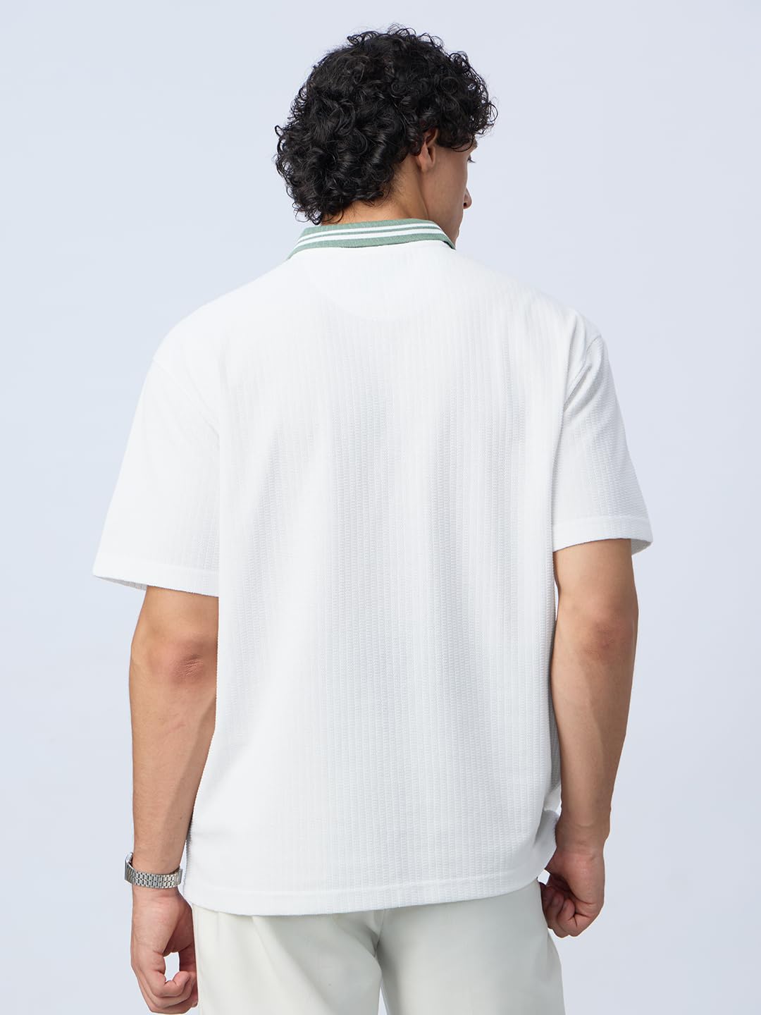 The Souled Store Peanuts: Snoopy Men and Boys Short Sleeves Collared Neck Embroidery Cotton Blend Oversized Polos