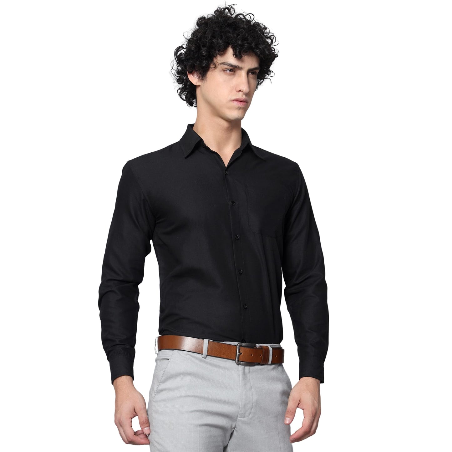 Tee Projekt Premium Plain Cotton Shirt for Men | Cotton Shirt | Casual Shirt | Solid Shirt | Full Sleeves | Formal Shirt (SFA-ST