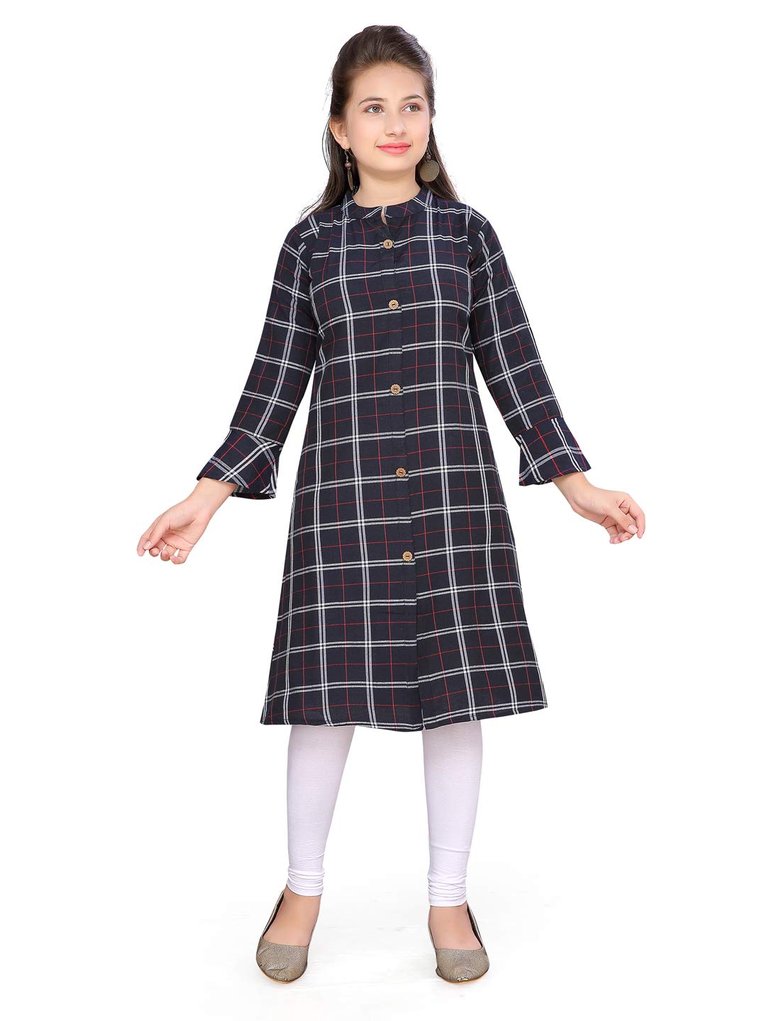 Aarika Girl's Cotton Solid Regular Kurti Legging