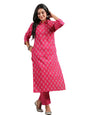 Anubhutee Ethnic Motif Printed Collared Straight Kurta With Trouser Set