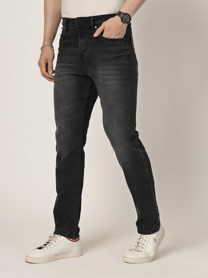 Style Quotient Men Black Regular Fit Mid Rise Stretchable Jeans
