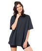 SHODOX Bio-Washed Anti Bacterial 100% Pure Cotton Womens Oversized Solid T-Shirt | Cozy Soft, Less Wrinkles Loose Fit, Drop Shou