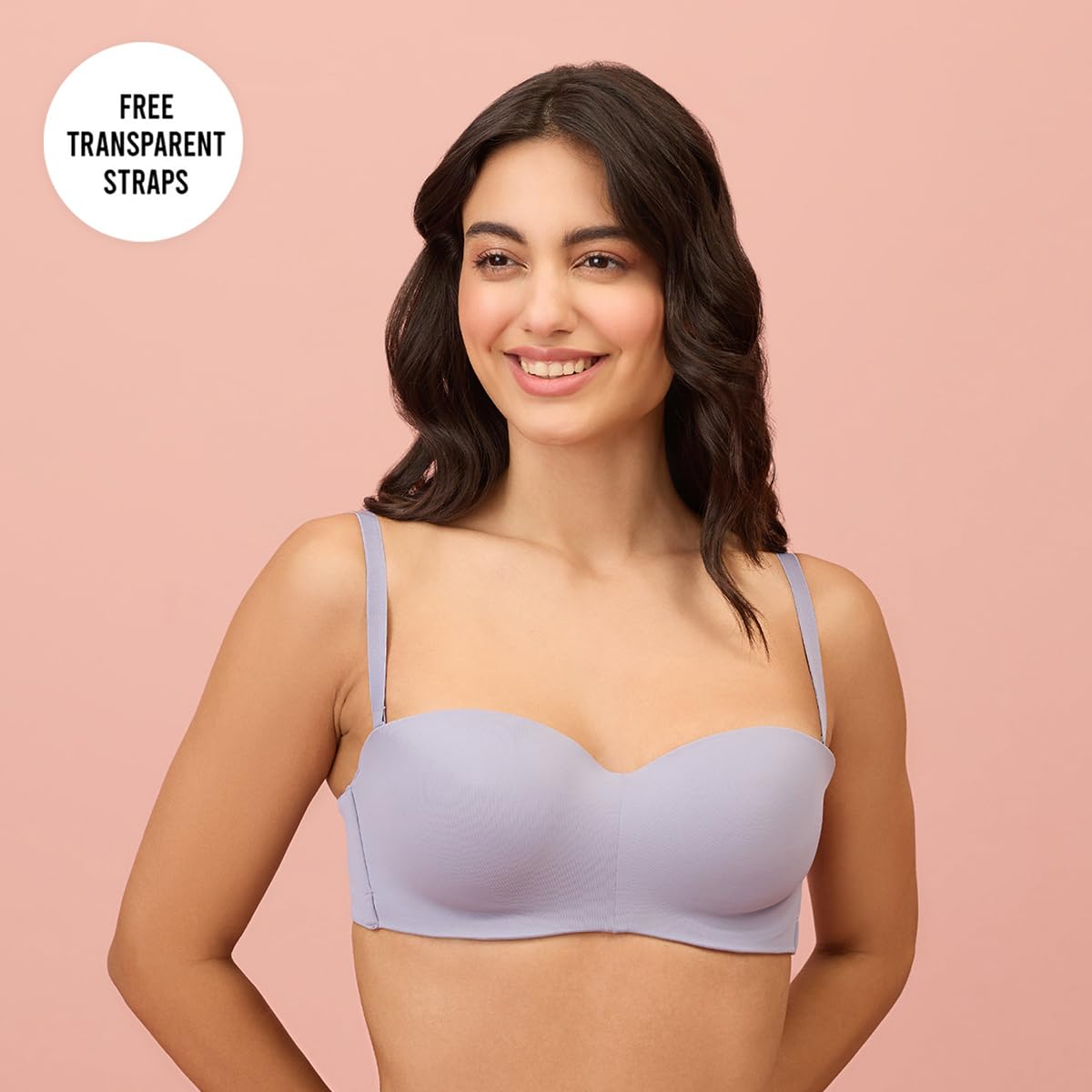 Nykd (Nyb027 Padded & Wired Ultimate Multiway Strapless Bra For Women | Anti Slip Bra With Seamless Neckline & Soft Detachable S