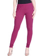 Lyra Women Solid Premium Cotton Ankle Length Leggings | Mid-Waist | Fashionwear Rani