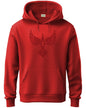 ADRO Mens Cotton Neck Hooded Sweatshirt (H24-BIRD-RD_Red
