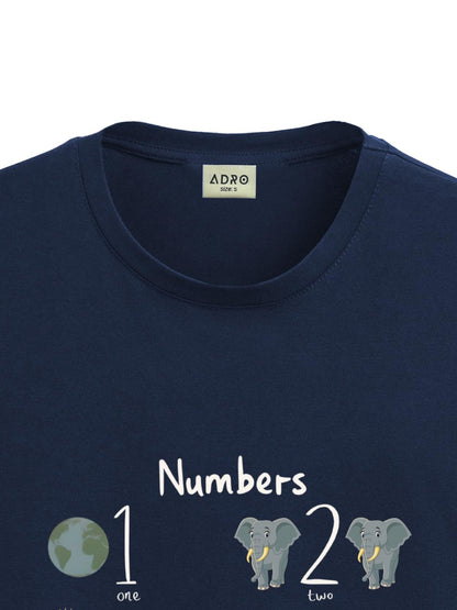 ADRO T Shirts for Boys & Girls || Learning Numbers Printed T-Shirt || Ages 3-14 || 100% Cotton Round Neck Tshirt for Boys & Girl