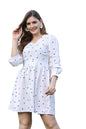 Leriya Fashion One Piece Dress For Women| Midi Dress For Women| Birthday Dress For Women (Medium, White)