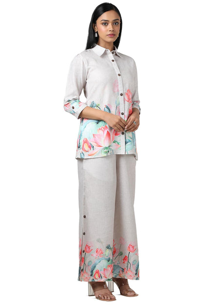 Soch WomenS Linen Co-Ords Set (Fws5Ks10700A_Beige