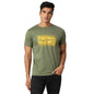 Pepe Jeans Men Cotton Blend Slim Fit Graphic Printed T-Shirts Olive, Medium