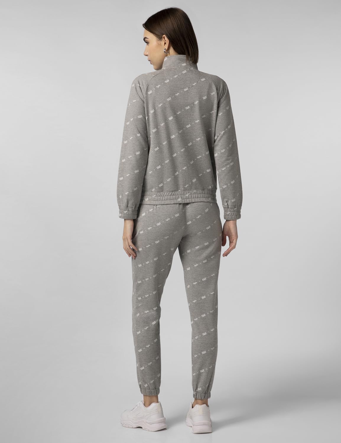 FYLTR Womens Stand Collar Jacket & Jogger Co-ord Set - Full Zipper | Contrast Drawstring | Utility Pockets |Rib Hem & Cuff