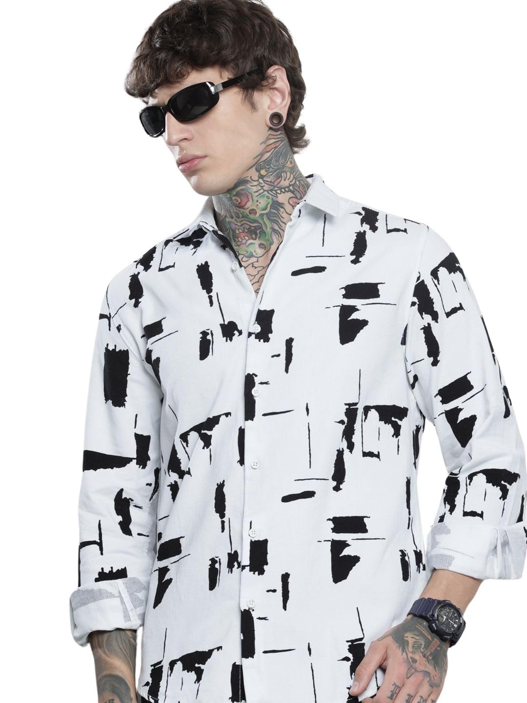 The Indian Garage Co Mens Regular Fit Printed Long Sleeves Sweater