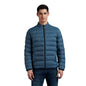 Blue Solid Full Sleeve Bomber Jacket
