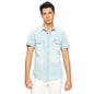Pepe Jeans MenS Solid Regular Fit Shirt (Pm308262F49_Ice Wash Blue